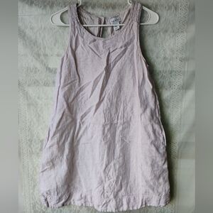 Nicole Miller Blush Pink Linen Dress With Pockets